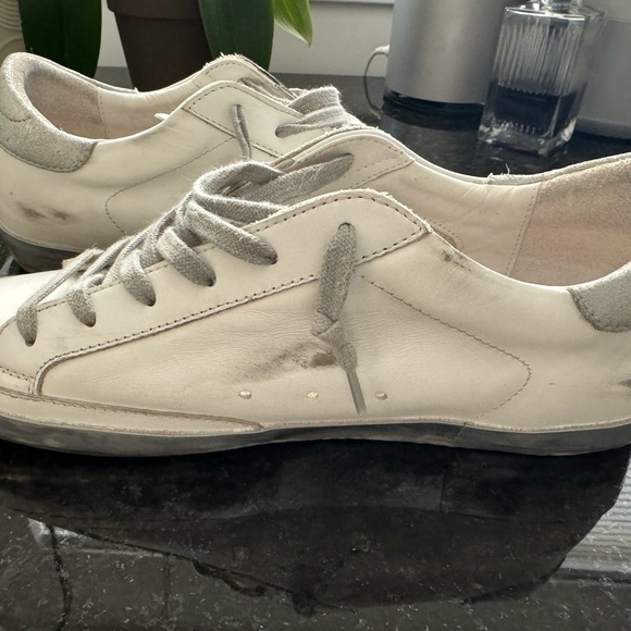 GOLDEN GOOSE WOMENS SUPERSTAR WHITE LEATHER SILVER STAR 40 WORN 1X LKNW - Picture 12 of 16